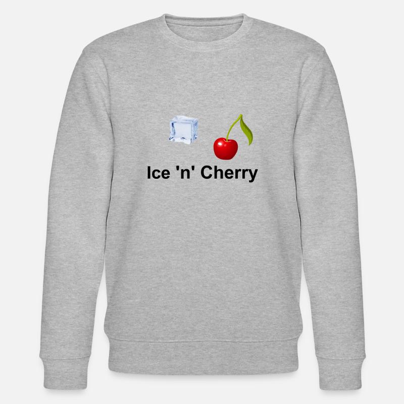 Eiswürfel und Kirsche - Stanley/Stella Unisex Bio-Sweatshirt CHANGER  - Grau meliert