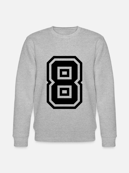 8 Zahl symbol - Stanley/Stella Unisex Bio-Sweatshirt CHANGER  - Grau meliert