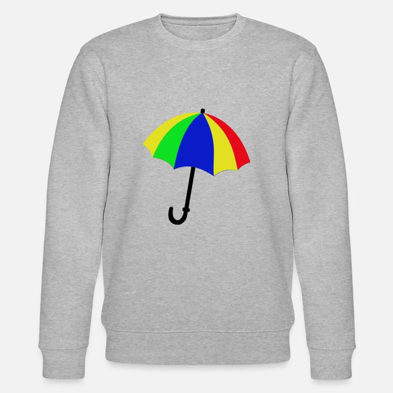 Logo bunter Regenschirm - Stanley/Stella Unisex Bio-Sweatshirt CHANGER  - Grau meliert
