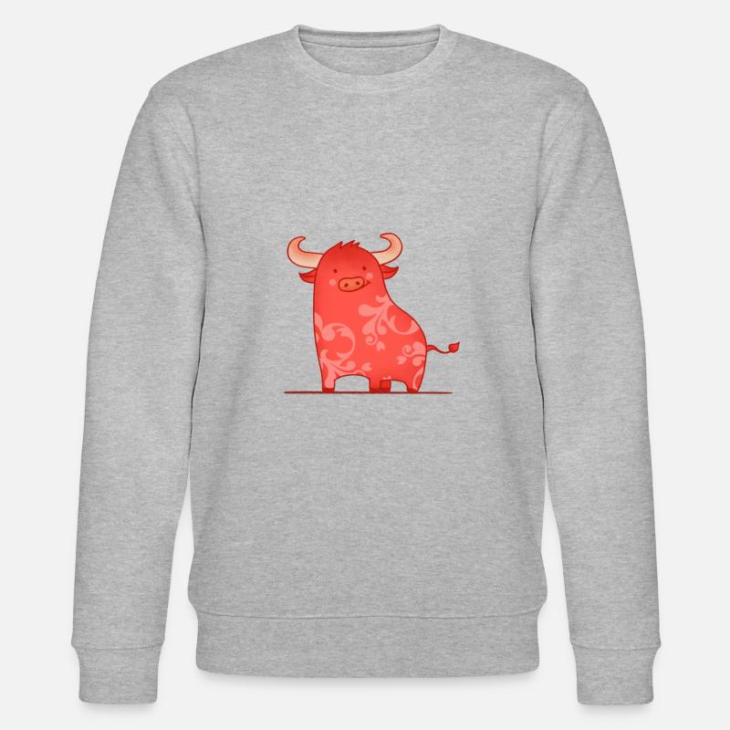 Glücklicher Stier - Stanley/Stella Unisex Bio-Sweatshirt CHANGER  - Grau meliert