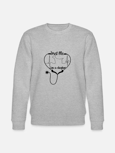 Trust Me I m A Dogtor - Felpa ecologica unisex CHANGER di Stanley/Stella - grigio melange
