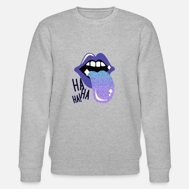 Das große Lachen - Stanley/Stella Unisex Bio-Sweatshirt CHANGER  - Grau meliert