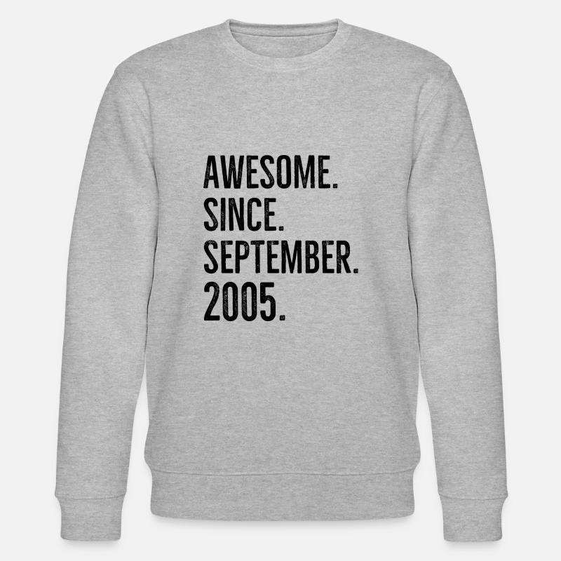 Awesome seit September 2005 - Stanley/Stella Unisex Bio-Sweatshirt CHANGER  - Grau meliert