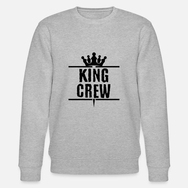 couronne roi king crew - Sweat bio CHANGER Stanley/Stella Unisexe - gris chiné