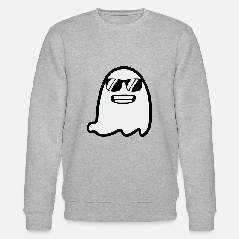 Ghost with Sunglasses - Stanley/Stella Unisex Bio-Sweatshirt CHANGER  - Grau meliert