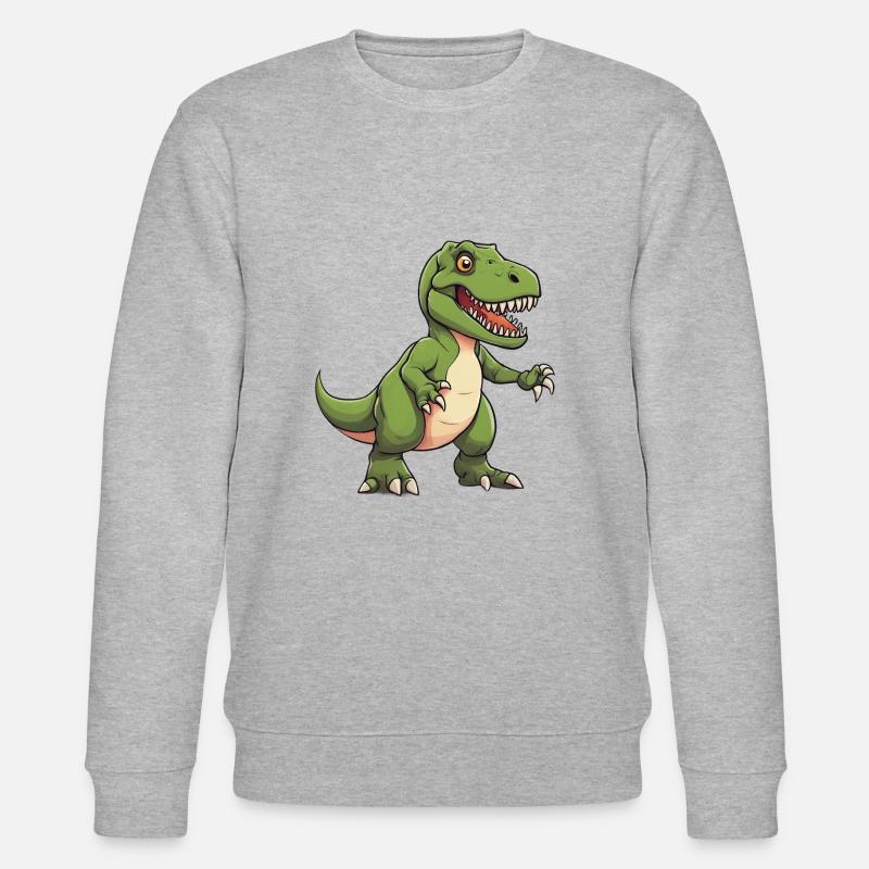t rex - Stanley/Stella Unisex Bio-Sweatshirt CHANGER  - Grau meliert