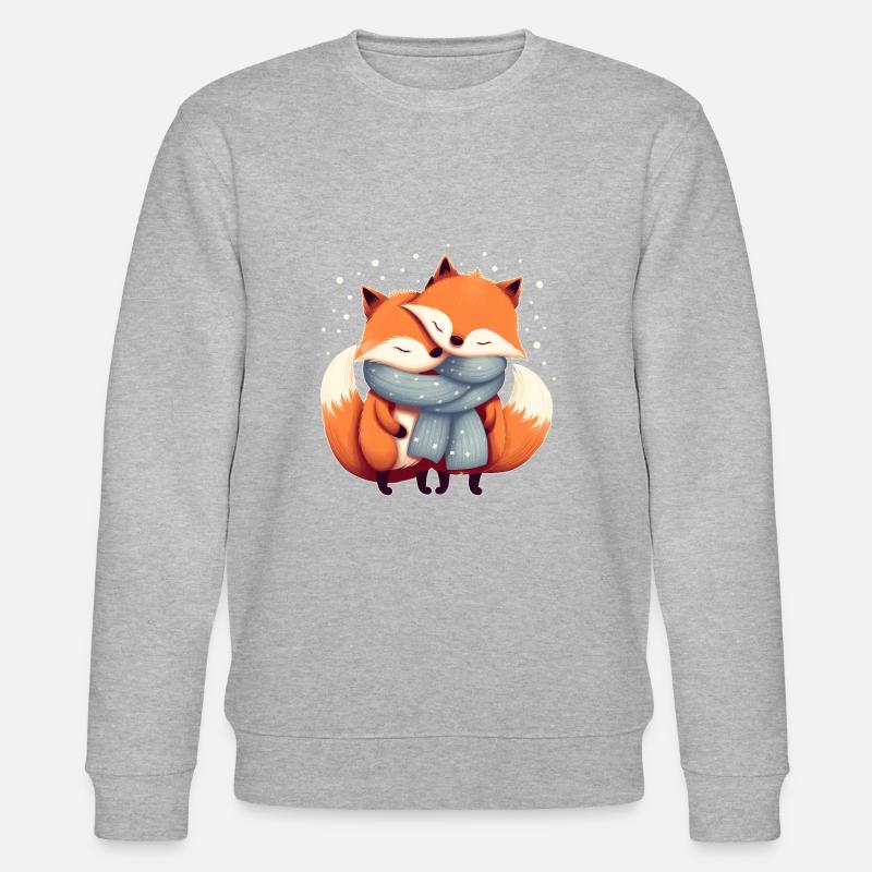 Couple de renards - Sweat bio CHANGER Stanley/Stella Unisexe - gris chiné