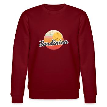 Sardinien Sonnenaufgang - Stanley/Stella Unisex Bio-Sweatshirt CHANGER  - Burgunderrot - Vorne - Nik (191cm) & Marisol (170cm)