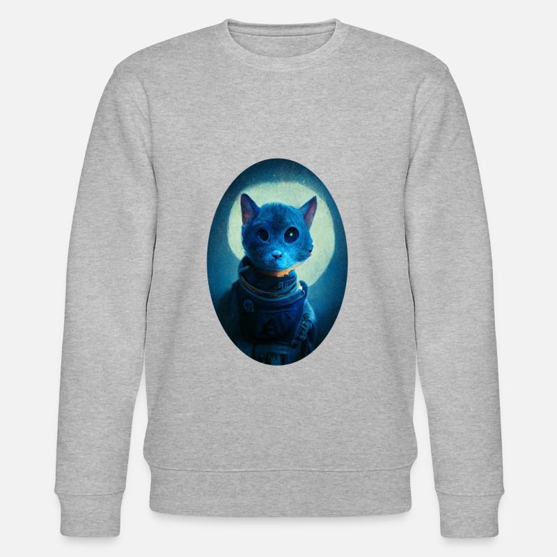 Chat astronaute - Sweat bio CHANGER Stanley/Stella Unisexe - gris chiné