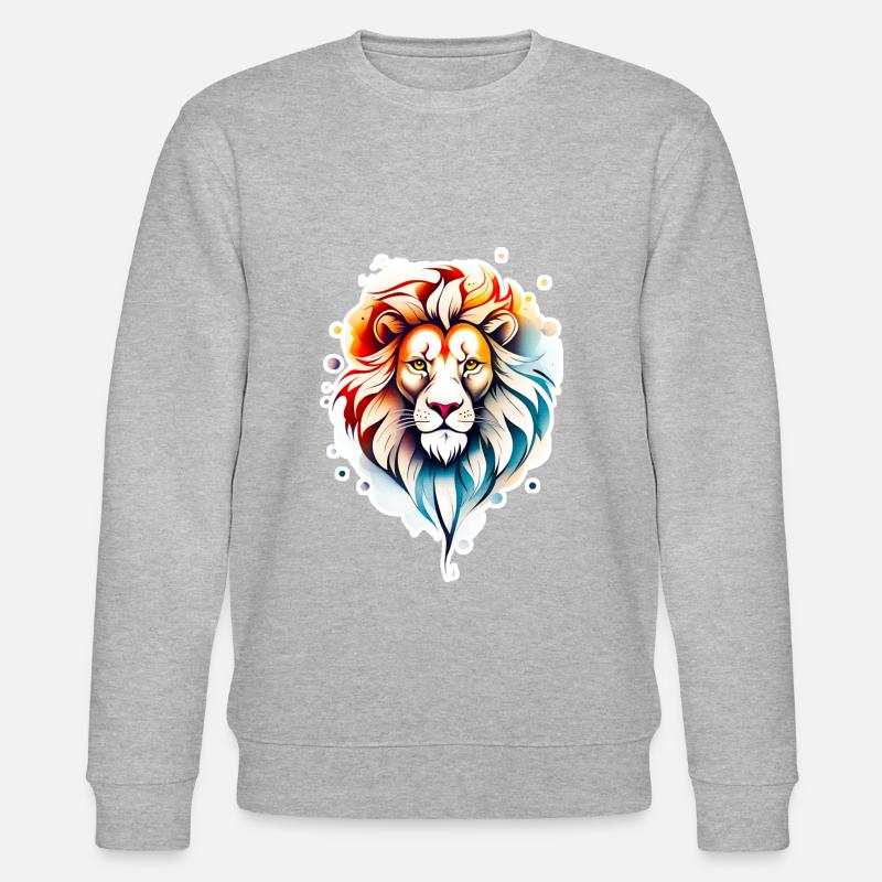 Löwe - Stanley/Stella Unisex Bio-Sweatshirt CHANGER  - Grau meliert