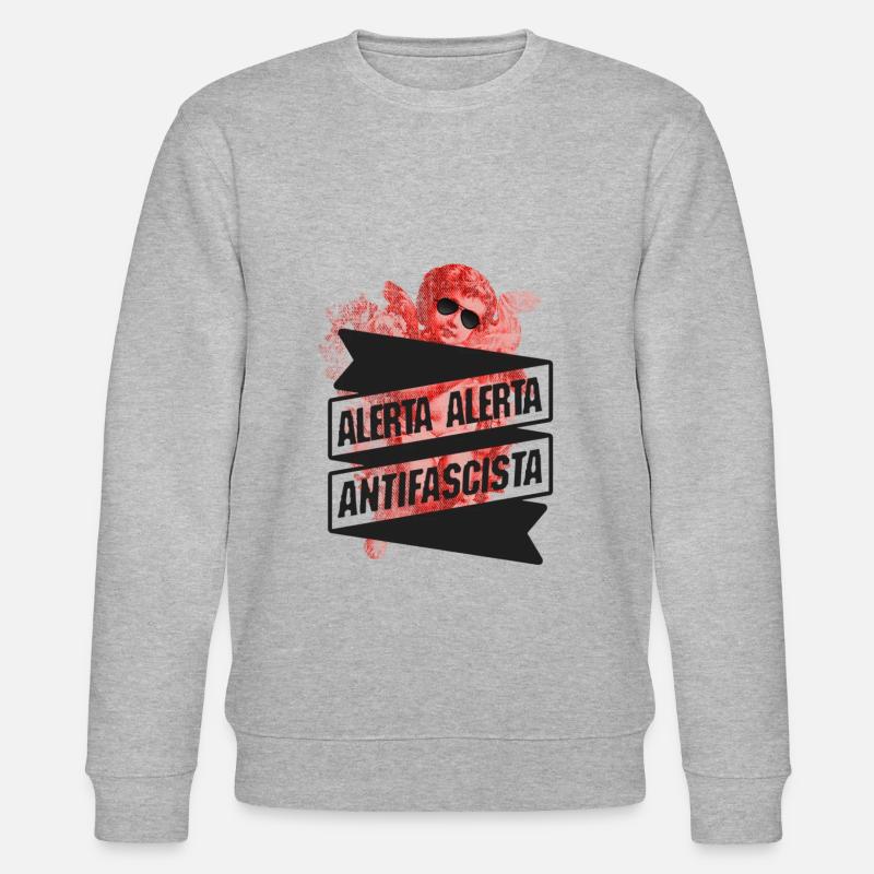 ANTIFA ange antifasciste - Sweat bio CHANGER Stanley/Stella Unisexe - gris chiné
