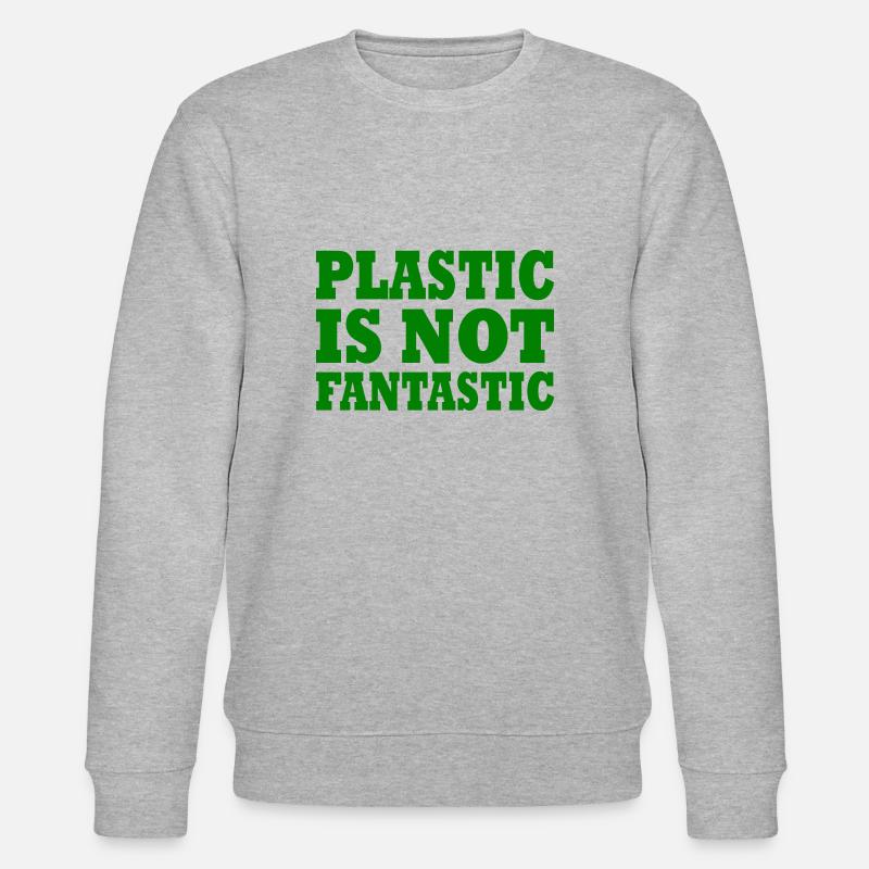 Plastic is not fantastic - Stanley/Stella Unisex Bio-Sweatshirt CHANGER  - Grau meliert