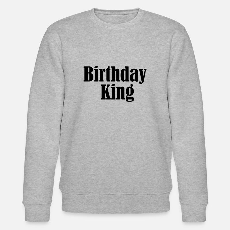 Birthday king - Stanley/Stella Unisex Bio-Sweatshirt CHANGER  - Grau meliert