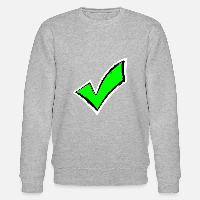 Coche crochets en noir vu - Sweat bio CHANGER Stanley/Stella Unisexe - gris chiné