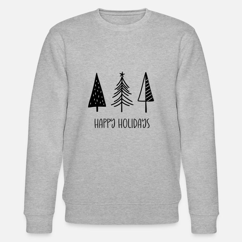 Happy holidays tree - Stanley/Stella Unisex Bio-Sweatshirt CHANGER  - Grau meliert