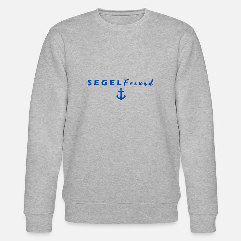 Segelfreund Ankermotiv - Stanley/Stella Unisex Bio-Sweatshirt CHANGER  - Grau meliert