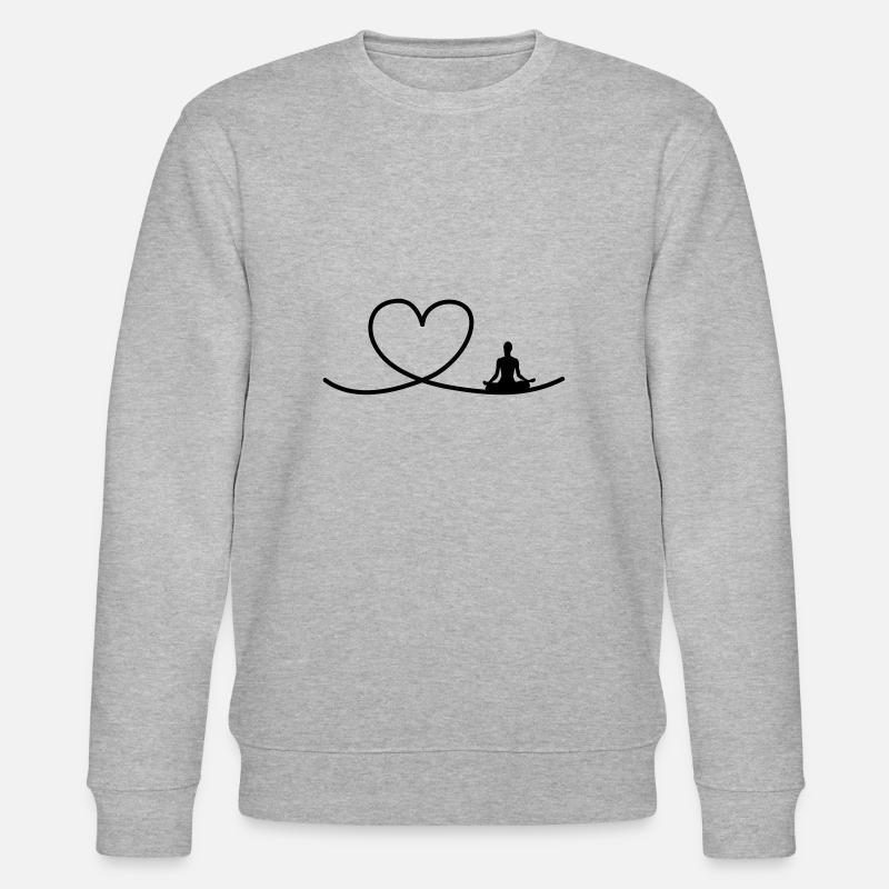 I love Yoga - Sweat bio CHANGER Stanley/Stella Unisexe - gris chiné