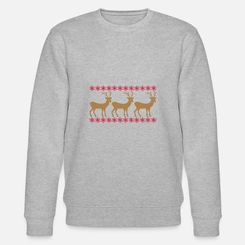 weihnachten - Stanley/Stella Unisex Bio-Sweatshirt CHANGER  - Grau meliert