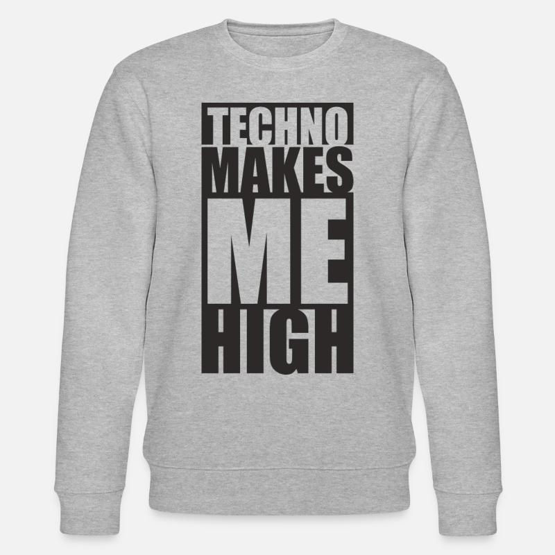 Techno 4 ever - Stanley/Stella CHANGER Unisex Organic Sweatshirt - heather grey