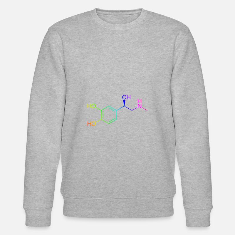 Adrenalin Molekül - Regenbogenfarben - Stanley/Stella Unisex Bio-Sweatshirt CHANGER  - Grau meliert