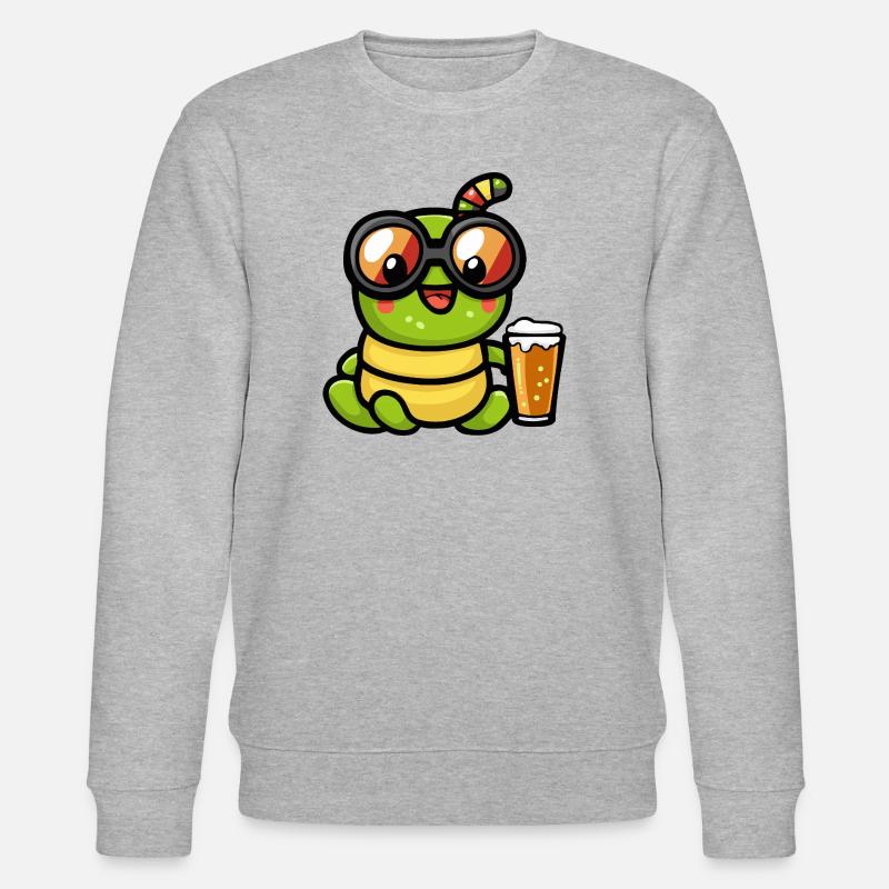 Wurm Apres Ski Bier Comic - Stanley/Stella Unisex Bio-Sweatshirt CHANGER  - Grau meliert