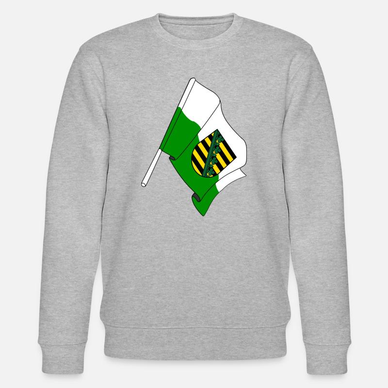 Drapeau Saxe - Sweat bio CHANGER Stanley/Stella Unisexe - gris chiné