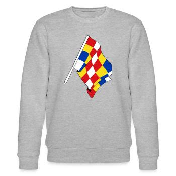 Drapeau Anvers Belgique - Sweat bio CHANGER Stanley/Stella Unisexe - gris chiné - Devant - Nik (191cm) & Marisol (170cm)