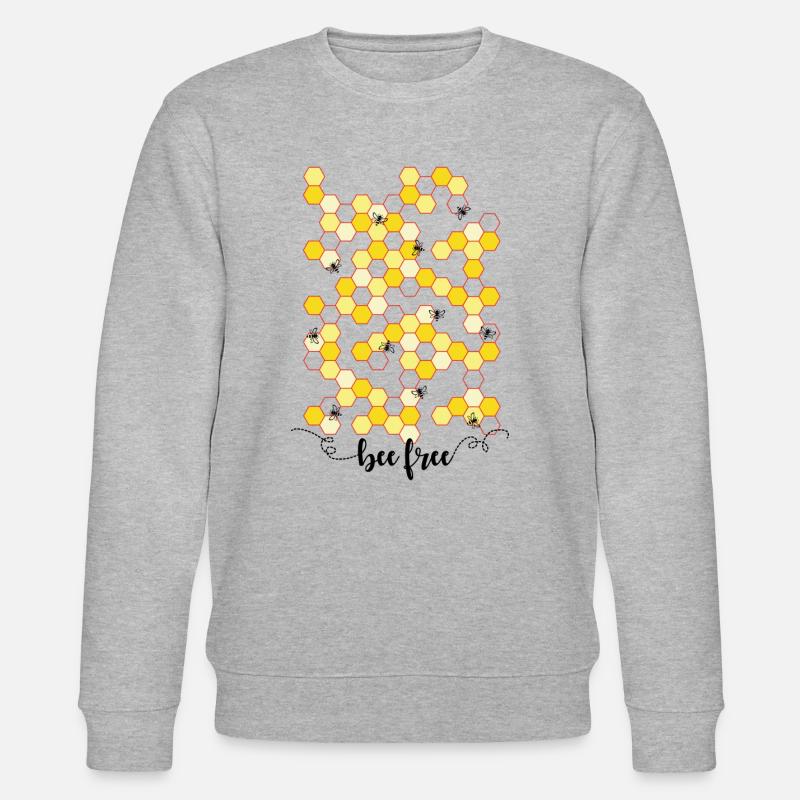 Bienen - Stanley/Stella Unisex Bio-Sweatshirt CHANGER  - Grau meliert
