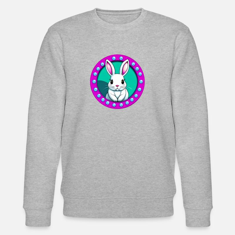 Lapin de Pâques mignon - Sweat bio CHANGER Stanley/Stella Unisexe - gris chiné