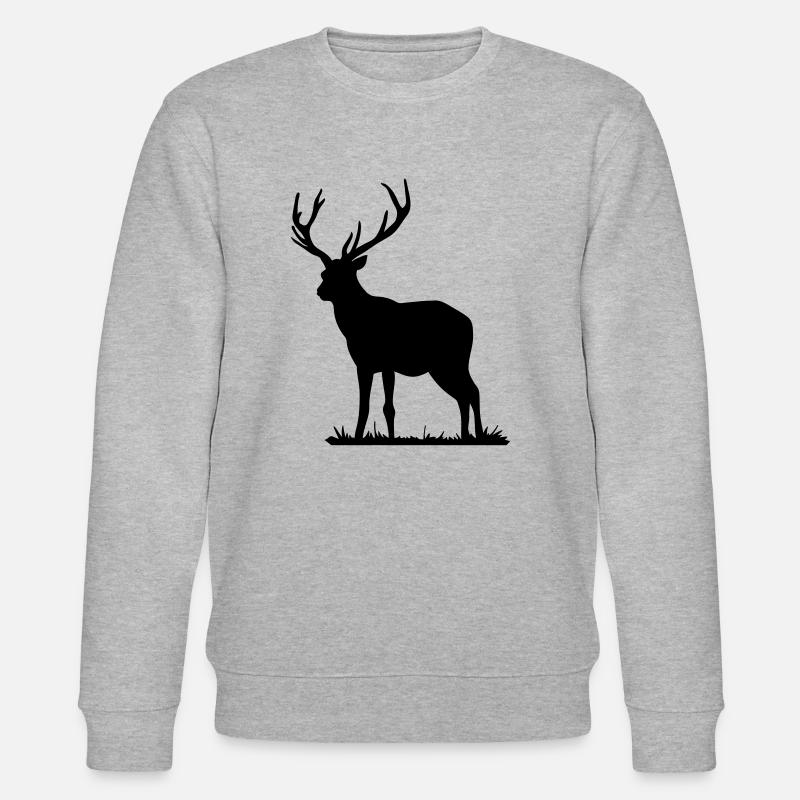 Hirsch - Stanley/Stella Unisex Bio-Sweatshirt CHANGER  - Grau meliert