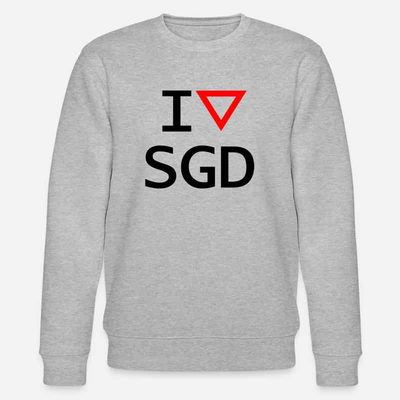 I love SGD - Stanley/Stella Unisex Bio-Sweatshirt CHANGER  - Grau meliert