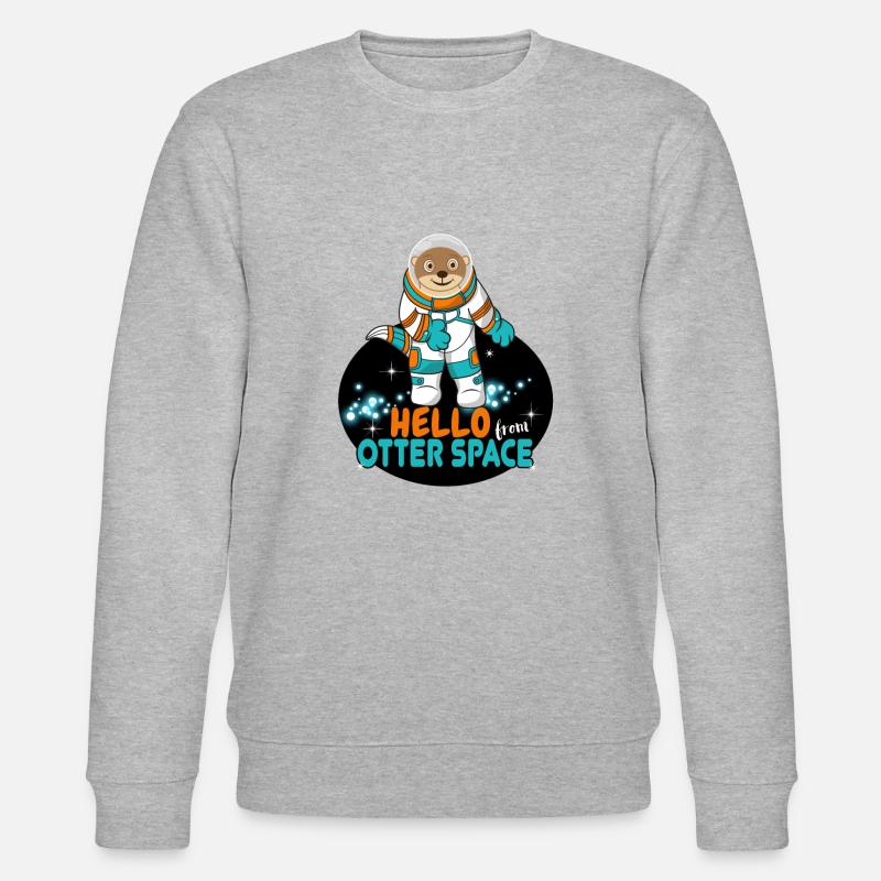 Hello from Otter Space, Weltall - Stanley/Stella Unisex Bio-Sweatshirt CHANGER  - Grau meliert