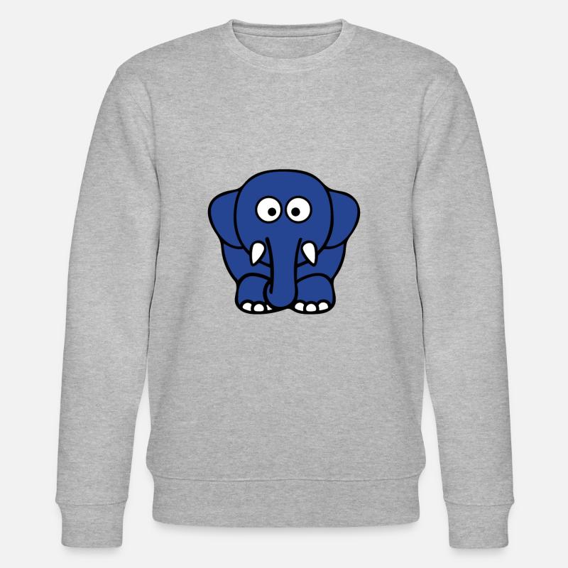 Éléphant bleu - Sweat bio CHANGER Stanley/Stella Unisexe - gris chiné