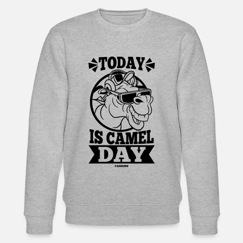 Today Is Camel Day - Stanley/Stella Unisex Bio-Sweatshirt CHANGER  - Grau meliert