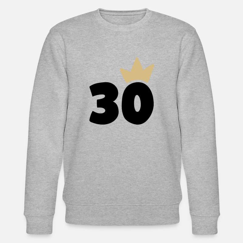 30 Krone Nummer 30 - Stanley/Stella Unisex Bio-Sweatshirt CHANGER  - Grau meliert