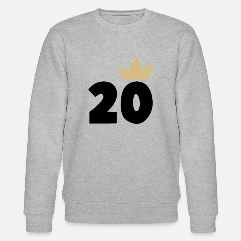 20 Krone Nummer 30 - Stanley/Stella Unisex Bio-Sweatshirt CHANGER  - Grau meliert