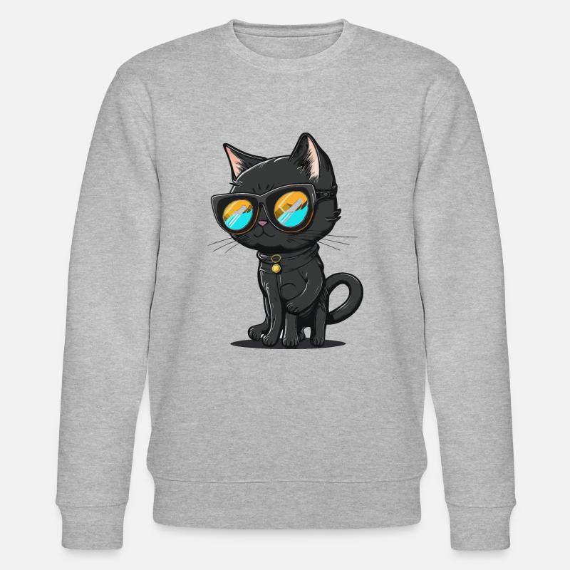 Katzenmode - Stanley/Stella Unisex Bio-Sweatshirt CHANGER  - Grau meliert