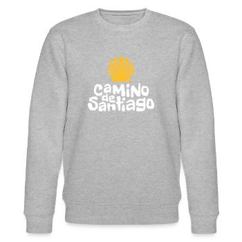 Camino de Santiago | St. James - Sweat bio CHANGER Stanley/Stella Unisexe - gris chiné - Devant - Nik (191cm) & Marisol (170cm)