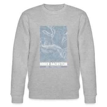 Hoher Dachstein | Map topography Grunge - Stanley/Stella CHANGER Unisex Organic Sweatshirt - heather grey - Front - Nik (191cm) & Marisol (170cm)