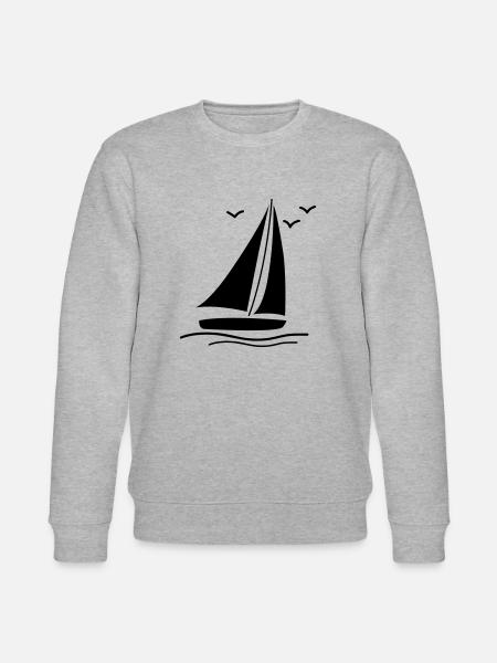 Sailboat - Stanley/Stella CHANGER Unisex Organic Sweatshirt - heather grey
