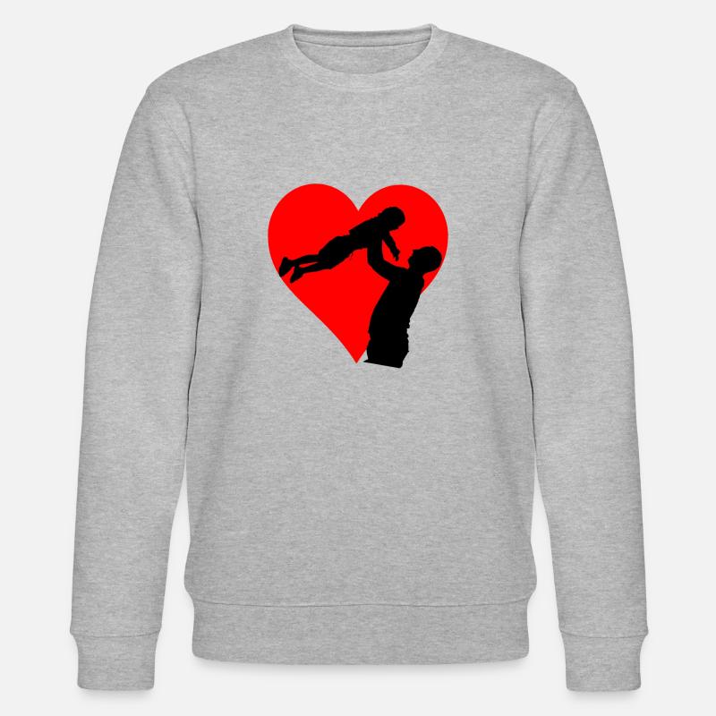 Papa ist der beste - Stanley/Stella Unisex Bio-Sweatshirt CHANGER  - Grau meliert
