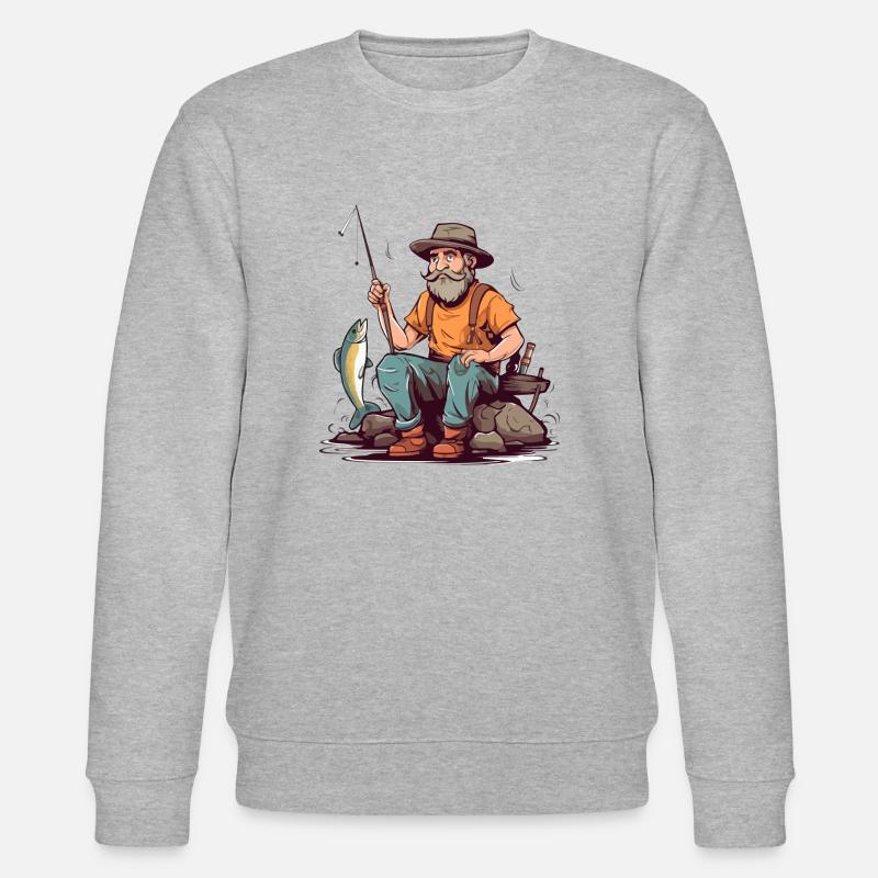 Papi Pfirsich - Stanley/Stella Unisex Bio-Sweatshirt CHANGER  - Grau meliert