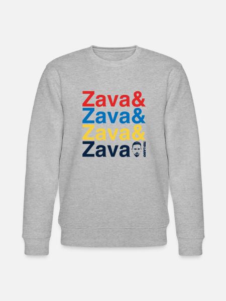 Ted Lasso Zava Schriftzug Bunt - Stanley/Stella Unisex Bio-Sweatshirt CHANGER  - Grau meliert