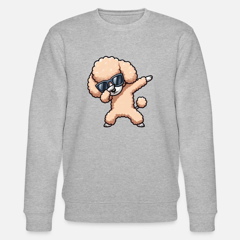 Cool Caniche Dab Pose Drôle - Sweat bio CHANGER Stanley/Stella Unisexe - gris chiné