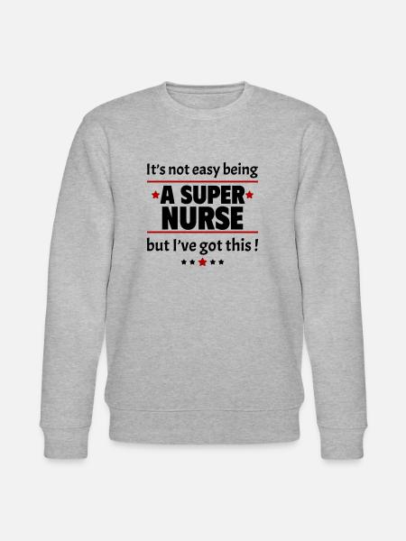 Nicht leicht, ein super Krankenpfleger zu sein - Stanley/Stella Unisex Bio-Sweatshirt CHANGER  - Grau meliert