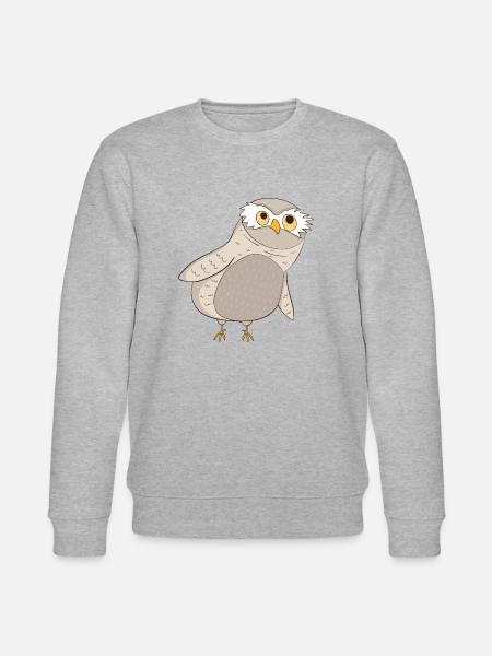 Kauz Eule - Stanley/Stella Unisex Bio-Sweatshirt CHANGER - Grau meliert