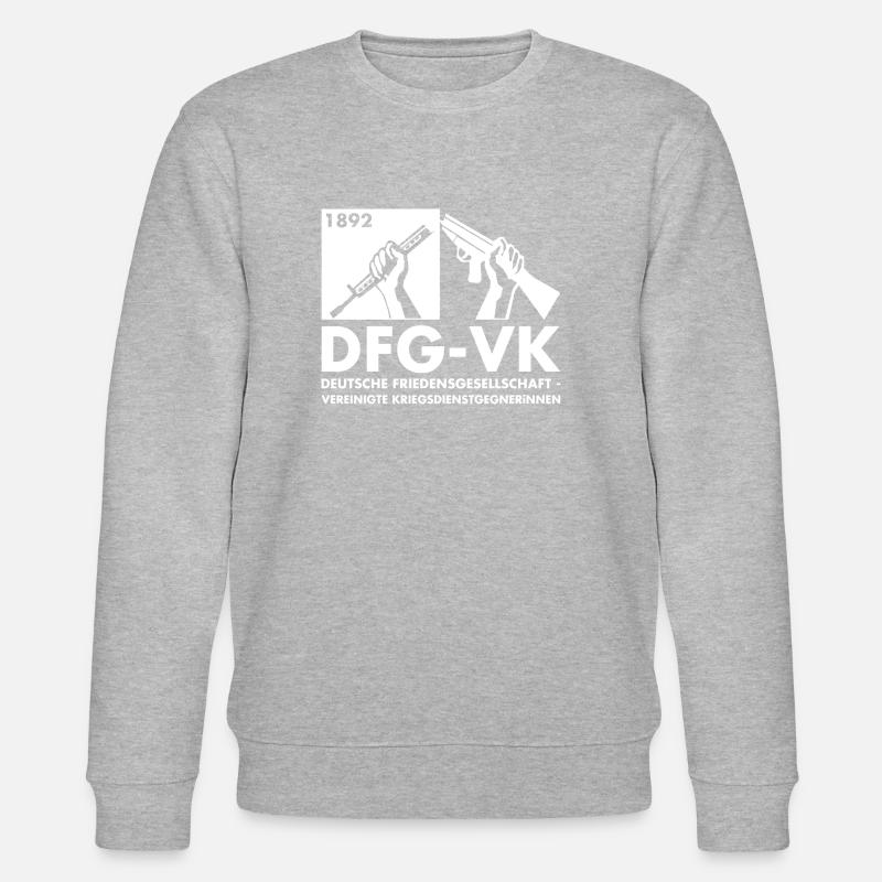 DFG VK Logo (white) - Stanley/Stella Unisex Bio-Sweatshirt CHANGER  - Grau meliert
