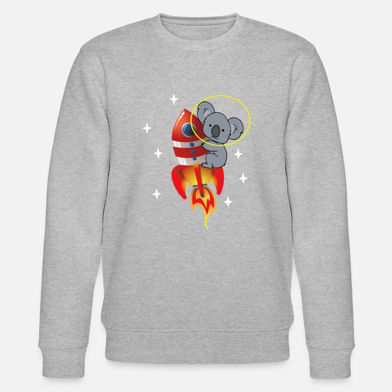 Koala in space - Stanley/Stella CHANGER Unisex Organic Sweatshirt - heather grey
