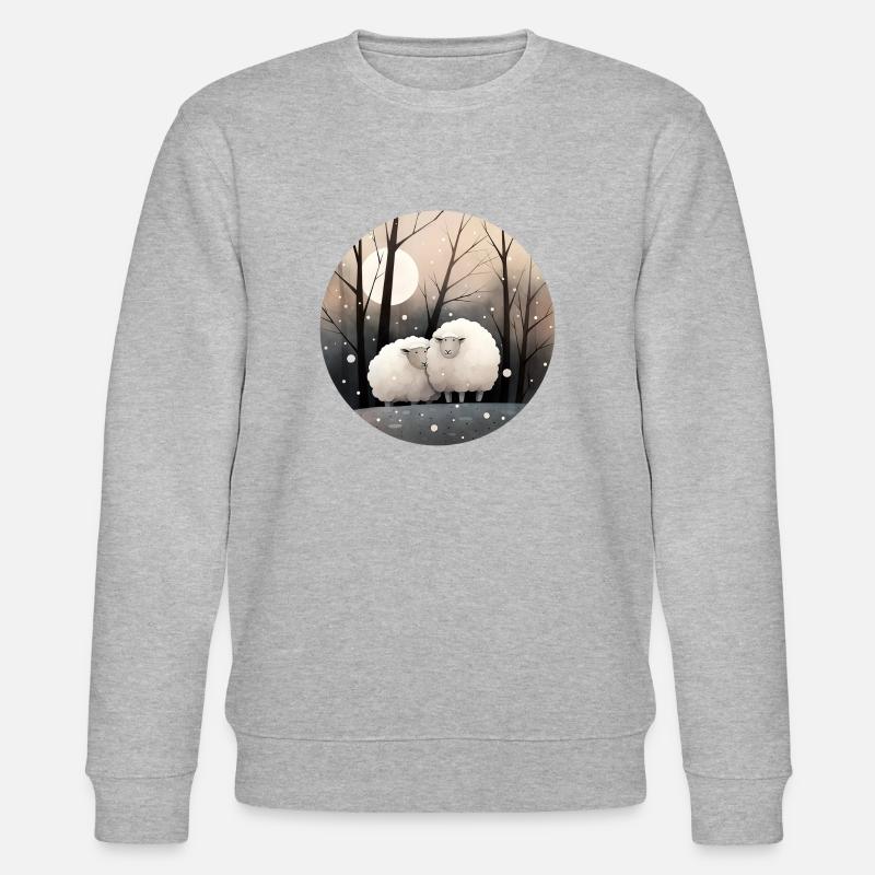 Schafe im Winter - Stanley/Stella Unisex Bio-Sweatshirt CHANGER  - Grau meliert