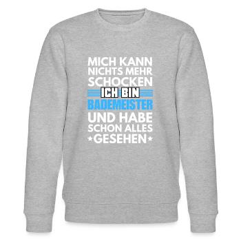 Non-shockable lifeguard - Stanley/Stella CHANGER Unisex Organic Sweatshirt - heather grey - Front - Nik (191cm) & Marisol (170cm)